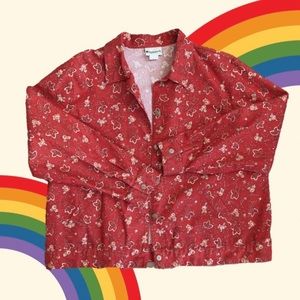 Red Paisley Floral Vintage Jacket